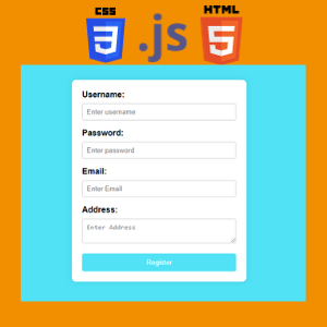 coding30.com | Registration form with HTML and JavaScript validation